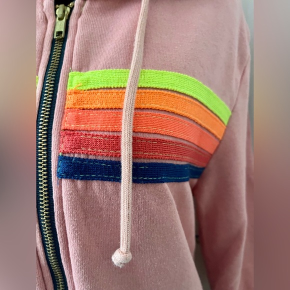 Aviator Nation 5 stripe zipper hoodie - Picture 9 of 10